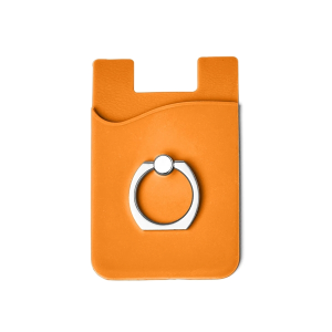 Silicone Card Holder with Metal Ring Phone Stand