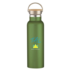 21 Oz. Tipton Stainless Steel Bottle With Wood Lid