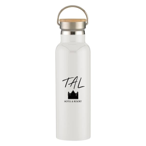 21 Oz. Tipton Stainless Steel Bottle With Wood Lid