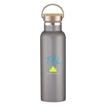 21 Oz. Tipton Stainless Steel Bottle With Wood Lid