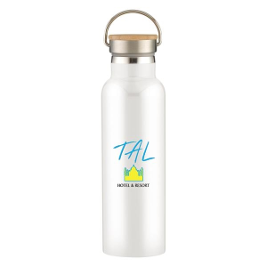 21 Oz. Tipton Stainless Steel Bottle With Wood Lid