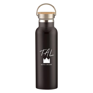 21 Oz. Tipton Stainless Steel Bottle With Wood Lid