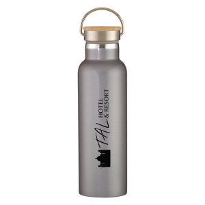 21 Oz. Tipton Stainless Steel Bottle With Wood Lid