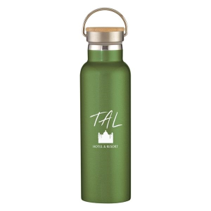 21 Oz. Tipton Stainless Steel Bottle With Wood Lid