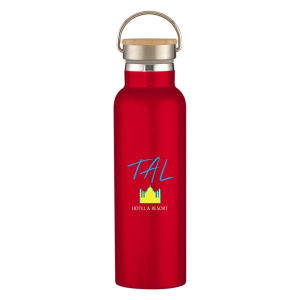 21 Oz. Tipton Stainless Steel Bottle With Wood Lid